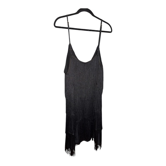 Source Unknown Black Fringe Mini Dress - Picture 2 of 6
